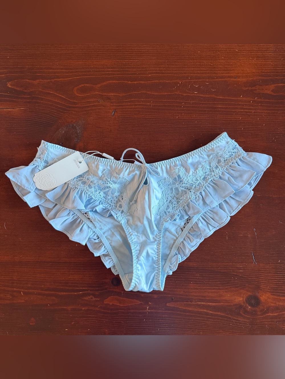 NWT For Love & Lemons Powder Lace detail underwear S